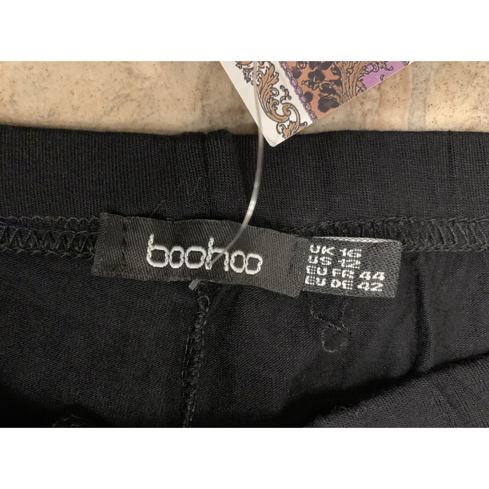 NWT Maternity Leggings‎ Women's Size 12 Black Stretchy - Picture 3 of 4